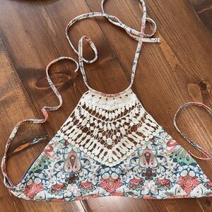 Bohemian Crochet and Paisley bikini top